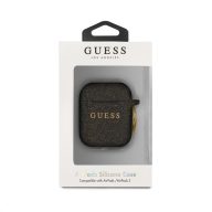 Guess Silicone Apple AirPods 1/2 tok, fekete