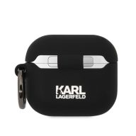   Karl Lagerfeld 3D Logo NFT Karl and Choupette Silicone Apple AirPods 3 tok, fekete