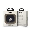 Karl Lagerfeld 3D Logo NFT Karl and Choupette Silicone Apple AirPods 3 tok, fekete