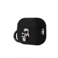   Karl Lagerfeld 3D Logo NFT Karl and Choupette Silicone Apple AirPods Pro 2 tok, fekete