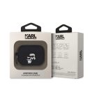 Karl Lagerfeld 3D Logo NFT Karl and Choupette Silicone Apple AirPods Pro 2 tok, fekete