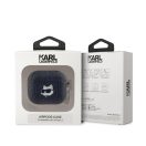 Karl Lagerfeld PU Embossed Choupette Head Apple AirPods 3 tok, fekete