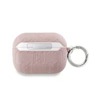   Karl Lagerfeld PU Embossed Choupette Head Apple AirPods Pro 2 tok, rózsaszín