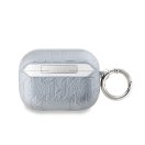 Karl Lagerfeld PU Embossed Choupette Head Apple AirPods Pro 2 tok, ezüst