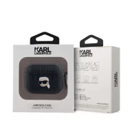   Karl Lagerfeld PU Embossed Karl Head Apple AirPods Pro tok, fekete