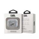 Karl Lagerfeld PU Embossed Karl and Choupette Heads Apple AirPods 3 tok, ezüst