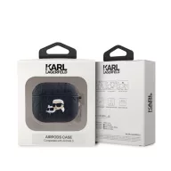   Karl Lagerfeld PU Embossed Karl and Choupette Heads Apple AirPods 3 tok, fekete