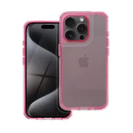   Matrix Apple iPhone 15 Pro Max hátlap tok kameravédő peremmel, rózsaszín