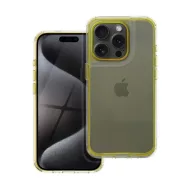   Matrix Apple iPhone 15 Pro hátlap tok kameravédő peremmel, sárga