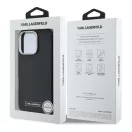 Karl Lagerfeld FW Metal Plate Apple iPhone 16 Pro Max MagSafe kompatibilis hátlap tok, fekete KLHMP16XPGMSRPK