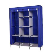   Ruhás szekrény, mobil, cipzározható ajtó, védőhuzattal, 130 x 45 x 170 cm, kék