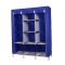 Ruhás szekrény, mobil, cipzározható ajtó, védőhuzattal, 130 x 45 x 170 cm, kék