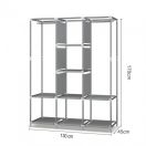 Ruhás szekrény, mobil, cipzározható ajtó, védőhuzattal, 130 x 45 x 170 cm, kék