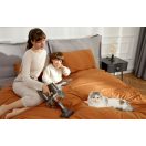 Álló porszívó, vezeték nélküli, száraz takarításhoz, kézi porszívóval, 550 W teljesítmény, LED-es kijelző, LED-es világítással, Dreame T30, szürke