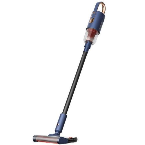 Álló porszívó, vezeték nélküli, nedves és száraz takarításhoz, kézi porszívóval, 220 W teljesítmény, Deerma V20 Pro, fekete/kék