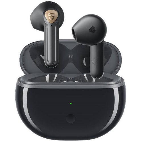 Bluetooth sztereó fülhallgató, v5.2, TWS, töltőtok, érintés vezérlés, zajszűrővel, vízálló, játékosoknak ajánlott, SoundPeats Air 3 Deluxe HS, fekete