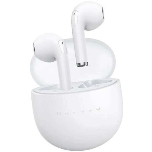 Bluetooth sztereó fülhallgató, v5.3, TWS, töltőtok, érintés vezérlés, vízálló, játékosoknak ajánlott, Haylou X1 Neo, fehér, gyári