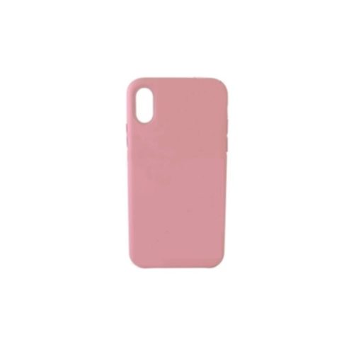 Apple iPhone X / XS, Műanyag hátlap védőtok, bőrbevonattal, gyári jellegű, pink