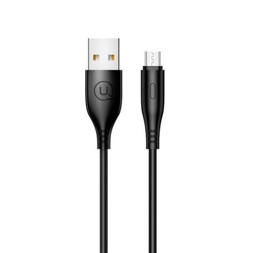 USB töltő- és adatkábel, microUSB, 100 cm, Usams U18, fekete, US-SJ268