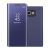 Samsung Galaxy S10 Plus SM-G975, Oldalra nyíló tok, hívás mutatóval, Smart View Cover, lila (utángyártott)