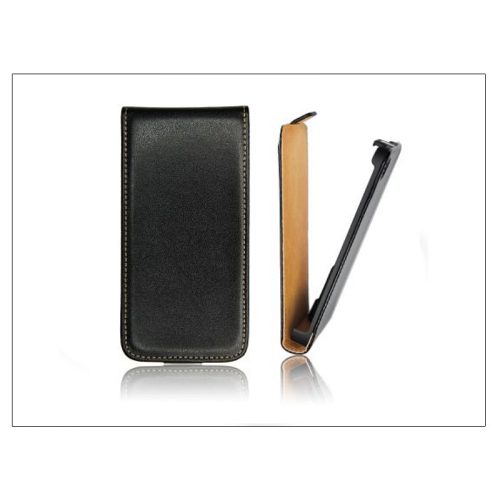 LG L60, Forcell lenyitható bőrtok, Slim Flip, felfelé nyíló - kinyitható, fekete
