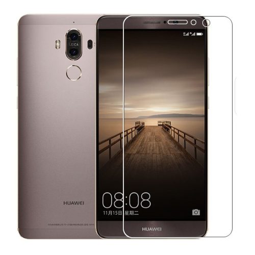Huawei Mate 9, Kijelzővédő fólia, ütésálló fólia (az íves részre NEM hajlik rá!), Tempered Glass (edzett üveg), Clear