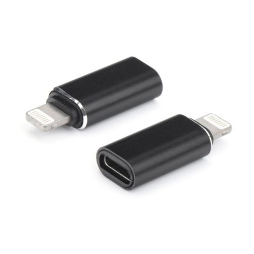 Adapter, Lightning - USB Type-C átalakító, fekete