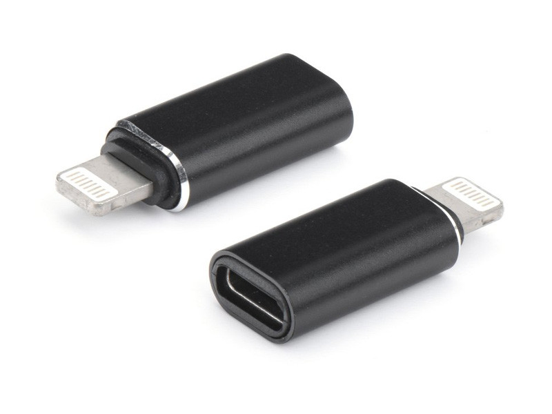Adapter, Lightning - USB Type-C átalakító, fekete