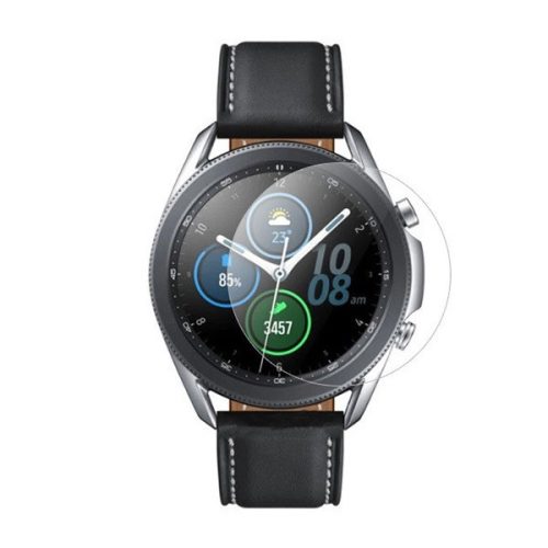 Samsung Galaxy Watch 3 (41mm) SM-R850 / R855, Kijelzővédő fólia, ütésálló fólia (az íves részre nem hajlik rá!), Tempered Glass (edzett üveg), Clear