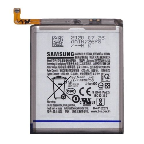 Samsung Galaxy Note 20 Ultra / 20 Ultra 5G SM-N985 / N986, Akkumulátor, 4500 mAh, Li-Ion, gyári