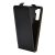 Huawei P40 Lite 5G, Forcell lenyitható bőrtok, Slim Flexi, felfelé nyíló - kinyitható, fekete