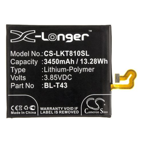 LG G8S ThinQ, Akkumulátor, 3450 mAh, Li-Polymer, Cameron Sino, kompatibilis