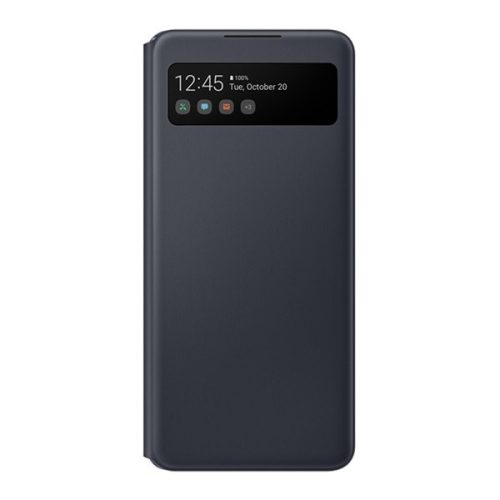 Samsung Galaxy A42 5G / M42 5G SM-A426B / M426B, Oldalra nyíló tok, hívás mutatóval, Smart View Cover, fekete, gyári