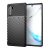 Samsung Galaxy Note 10 / 10 5G SM-N970 / N971, Szilikon tok, közepesen ütésálló, domború csíkos minta, fekete