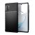 Samsung Galaxy Note 10 Plus / 10 Plus 5G SM-N975 / N976, Szilikon tok, közepesen ütésálló, domború csíkos minta, fekete