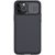 Apple iPhone 12 Pro Max, Műanyag hátlap + szilikon keret, közepesen ütésálló, kamera védelem, Magsafe töltővel kompatibilis, csíkos minta, Nillkin CamShield Pro Magnetic, fekete