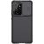Samsung Galaxy S21 Ultra 5G SM-G998, Műanyag hátlap + szilikon keret, közepesen ütésálló, kamera védelem, csíkos minta, Nillkin CamShield Pro, fekete