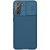 Samsung Galaxy S21 Plus 5G SM-G996, Műanyag hátlap + szilikon keret, közepesen ütésálló, kamera védelem, csíkos minta, Nillkin CamShield Pro, kék