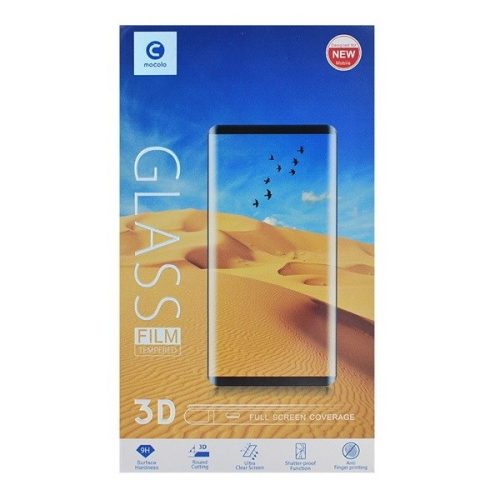Samsung Galaxy S21 Ultra 5G SM-G998, Kijelzővédő fólia, ütésálló fólia (az íves részre is!), Tempered Glass (edzett üveg), 3D Full Cover, Mocolo, fekete