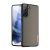 Samsung Galaxy S21 5G SM-G991, Műanyag hátlap védőtok + szilikon keret, fényvisszaverő szövet hátlap, rács minta, Dux Ducis Fino, zöld