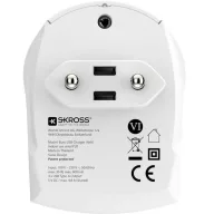   Hálózati töltő adapter, 24W, 4 x USB aljzat, SKRoss, fehér