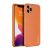 Apple iPhone 11 Pro, Műanyag hátlap védőtok + szilikon fémhatású keret, közepesen ütésálló, bőrhatású hátlap, Dux Ducis Yolo, narancsárga