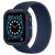 Apple Watch 4-6, SE (44mm), Watch 7 (45mm), Szilikon védőkeret, ütésálló, szíj nélkül, Spigen Rugged Armor, sötétkék