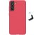 Samsung Galaxy S21 FE 5G SM-G990, Műanyag hátlap védőtok, stand, Nillkin Super Frosted, piros