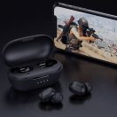 Bluetooth sztereó fülhallgató, v5.0, TWS, töltőtok, vízálló, zajszűrővel, érintés vezérlés, Haylou GT1 XR, fekete, gyári