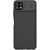 Samsung Galaxy A22 5G SM-A226B, Műanyag hátlap védőtok, közepesen ütésálló, kamera védelem, csíkos minta, Nillkin CamShield, fekete