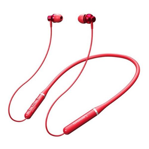 Bluetooth sztereó fülhallgató, v5.0, sportoláshoz, mikrofon, funkció gomb, hangerő szabályzó, zajszűrő, mágneses, vízálló, Lenovo XE05, piros, gyári