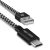USB töltő- és adatkábel, microUSB, 100 cm, 2100 mA, cipőfűző minta, gyorstöltés, Dux Ducis K-ONE, fekete/fehér