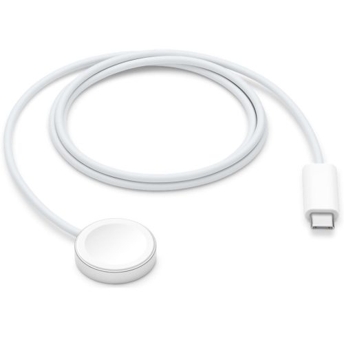 Apple Watch töltő, USB Type-C kábellel, 100 cm, mágneses, MX2H2ZM/A utódja, Apple, fehér, gyári