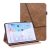 Apple iPad Mini (2021) (8.3), mappa tok, stand, bőrhatású, koptatott, barna